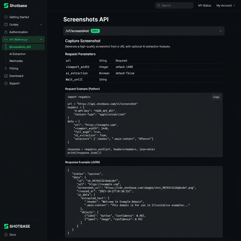 Shotbase dashboard preview